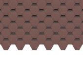 Гибкая черепица "Сота Красный"