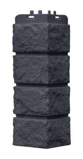 Угол фасадной панели "Колотый Камень Графит" Угол фасадной панели "Колотый Камень Графит"