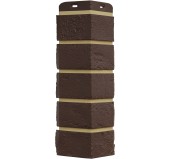 Угол фасадной панели "Кирпич Состаренный Каштан" с изм. швом Угол фасадной панели "Кирпич Состаренный Каштан" с изм. швом