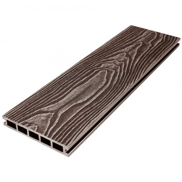 Террасная доска из ДПК RusDecking UnoDeck Vintage Венге-35 3000х150х24 мм