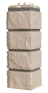 Угол фасадной панели "Колотый Камень Шампань" Угол фасадной панели "Колотый Камень Шампань"