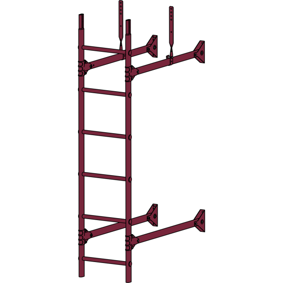 Лестница стеновая "Prestige 400 RAL 3005"