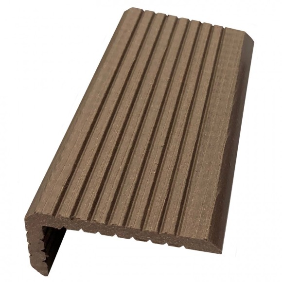 Уголок из ДПК декоративный Wooden Deck Коричневый 4000х70х35 мм