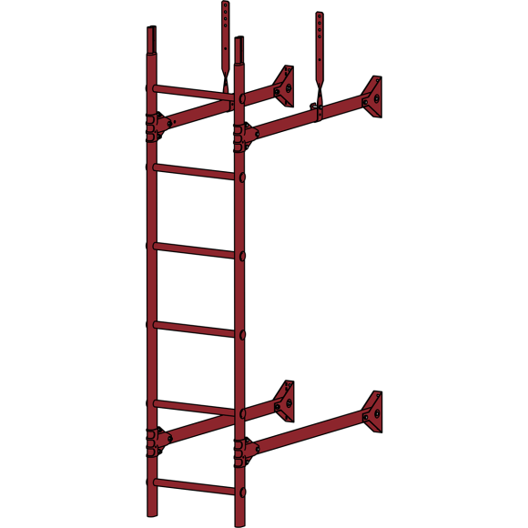 Лестница стеновая "Prestige 400 RAL 3011"