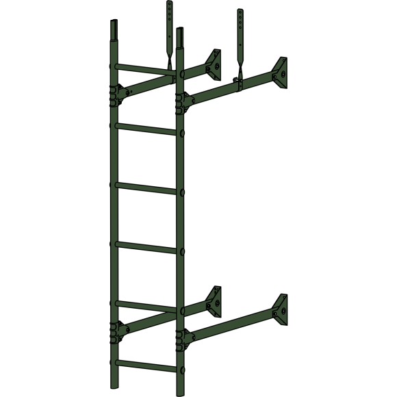 Лестница стеновая "Prestige 400 RAL 6020"