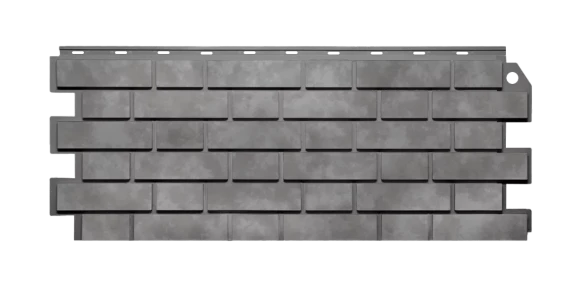 Фасадная панель "Кирпич Клинкерный 3D Бежево-серый"