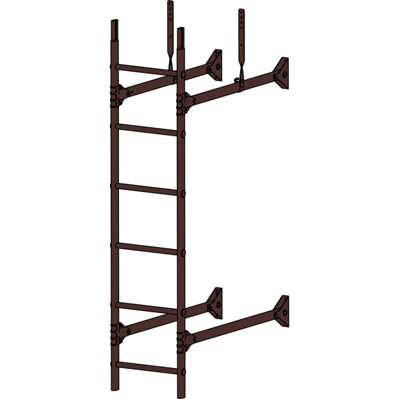Лестница стеновая "Prestige 400 RAL 8017"