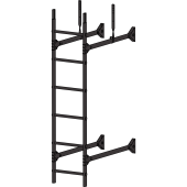 Лестница стеновая "Prestige 400 RAL 8019" Лестница стеновая "Prestige 400 RAL 8019"