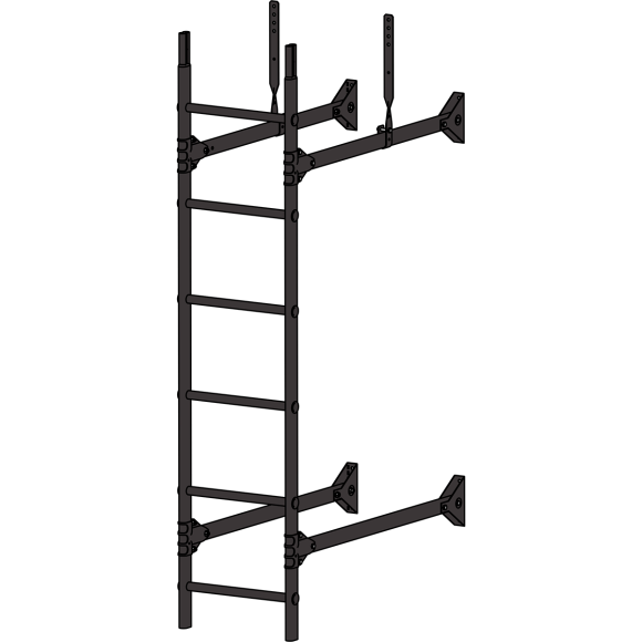 Лестница стеновая "Prestige 400 RAL 9005"