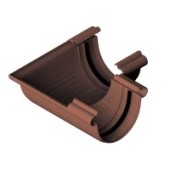 УГОЛ ЖЕЛОБА 90° ПВХ, КОРИЧНЕВЫЙ «ЭЛИТ»