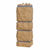 Угол фасадной панели "Камелот Горчичный"(шов RAL 7004) Угол фасадной панели "Камелот Горчичный"(шов RAL 7004)