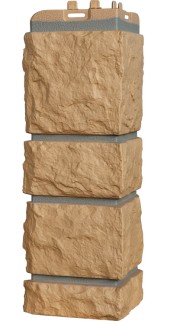 Угол фасадной панели "Камелот Горчичный"(шов RAL 7006) Угол фасадной панели "Камелот Горчичный"(шов RAL 7006)